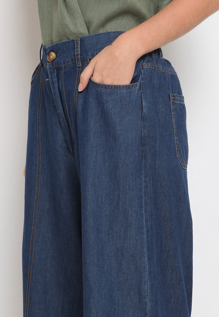 Wide Leg Chambray Cullotes