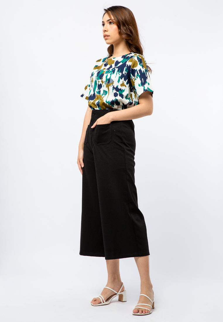 Cullotte with Patch Pocket Details