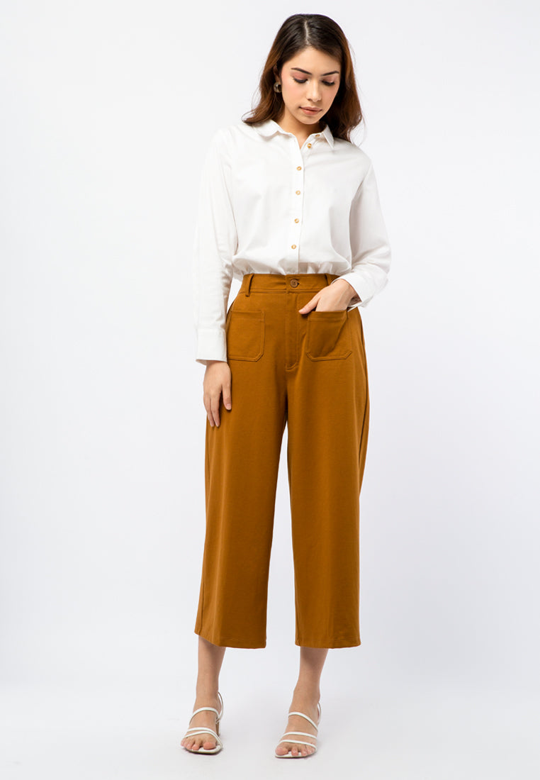 Cullotte with Patch Pocket Details