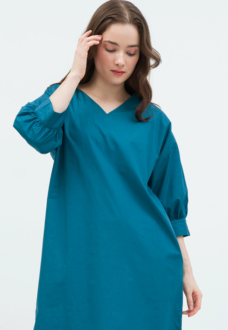 Shift Midi Dress with Side Slit