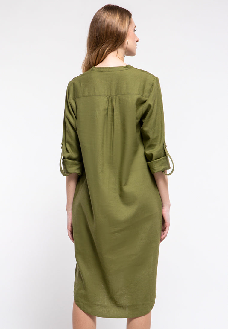 V-neck Midi Dress