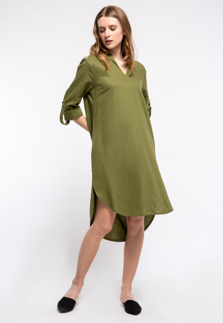 V-neck Midi Dress