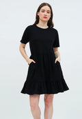 Mini Tiered Dress with Flounced Sleeves