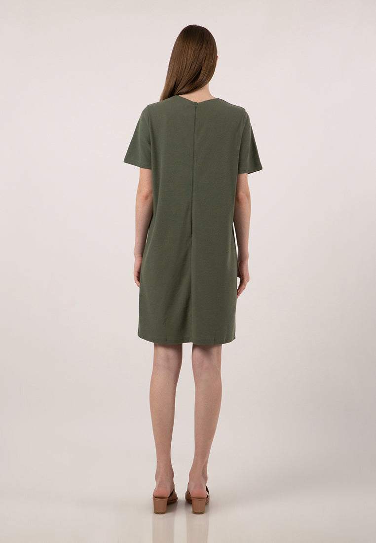 Mini Shift Dress with Elastic Band