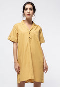 Short Dress with Notch Collar