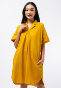 Pyjama Collar Shift Dress