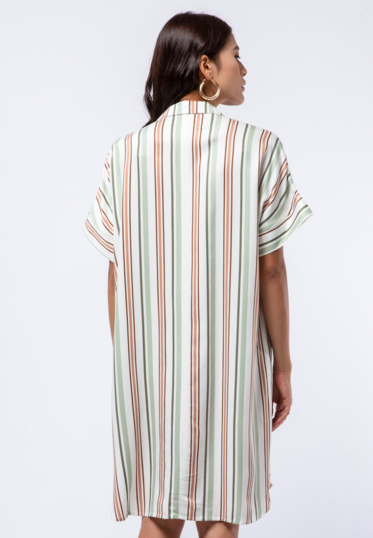 Pyjama Collar Short Dress