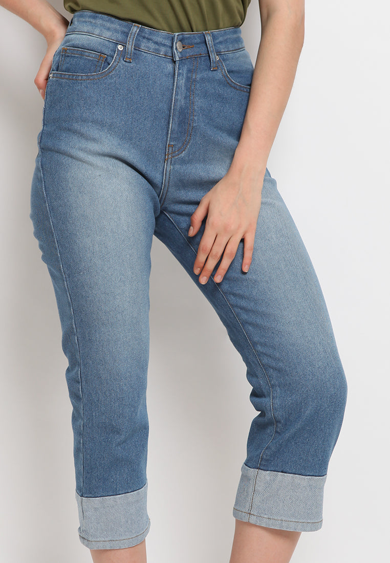 Denim Cropped Pants