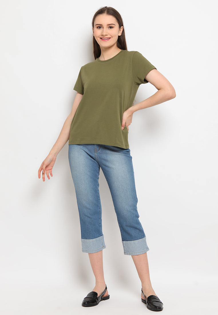 Denim Cropped Pants