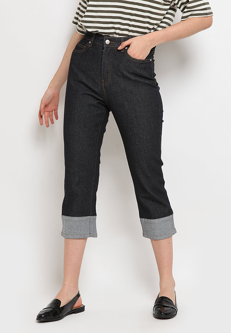 Denim Cropped Pants
