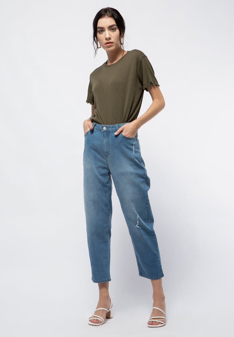 Straight Fit Denim Pants