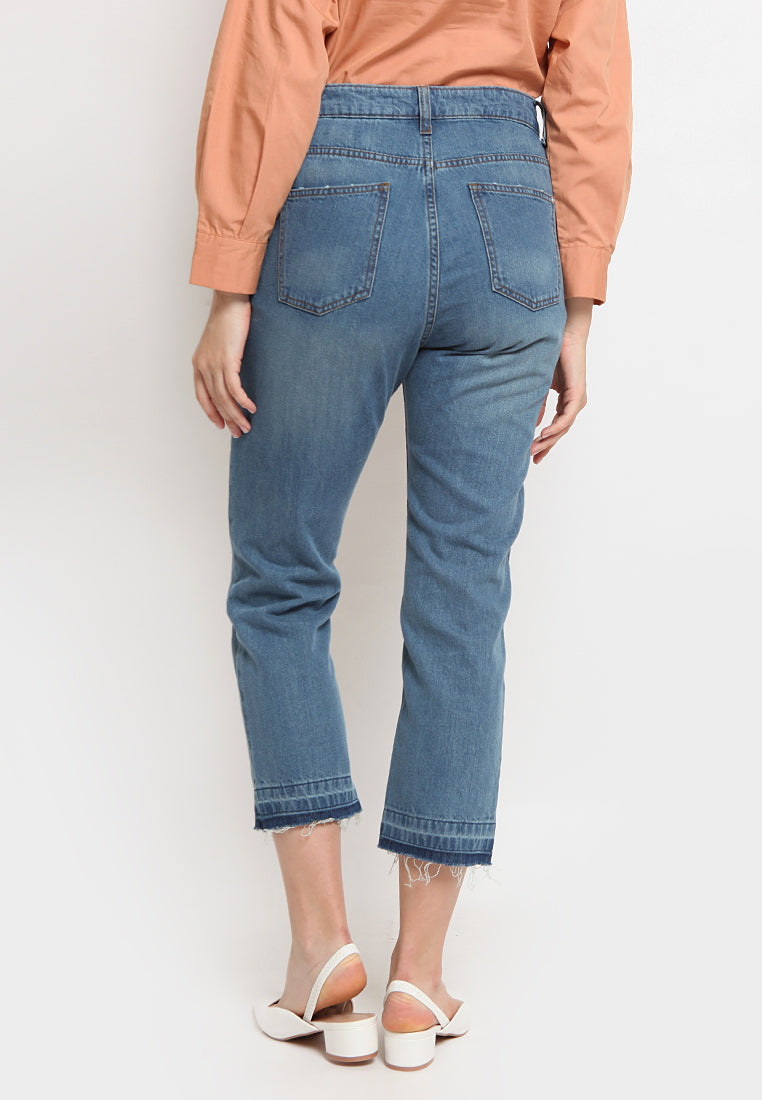High Waist Ripped Denim