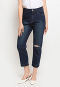 High Waist Ripped Denim