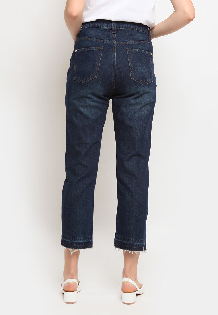 High Waist Ripped Denim