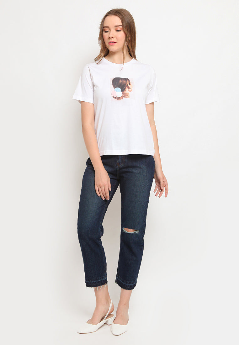 High Waist Ripped Denim