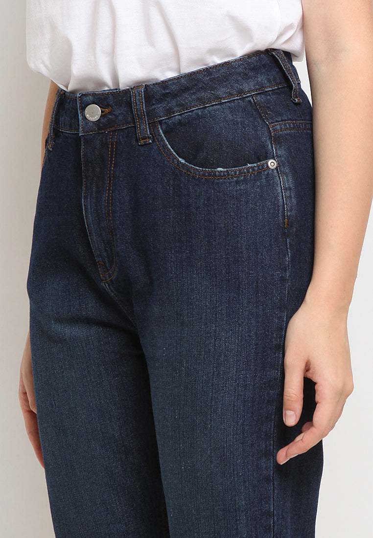 High Waist Ripped Denim