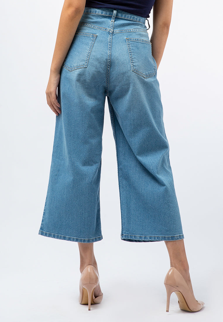 High Waist Straight Denim Pants