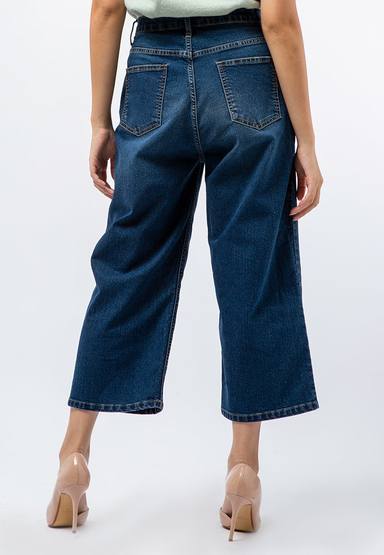 High Waist Straight Denim Pants