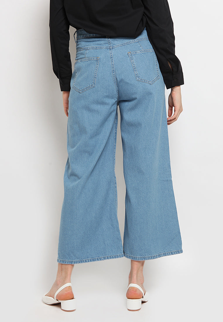 Wide Leg Denim Pants