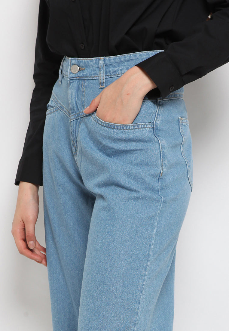 Wide Leg Denim Pants