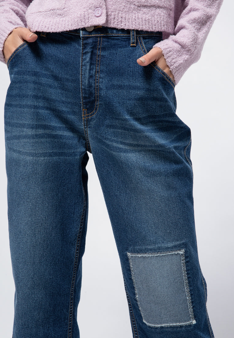 Patchwork Denim Pants