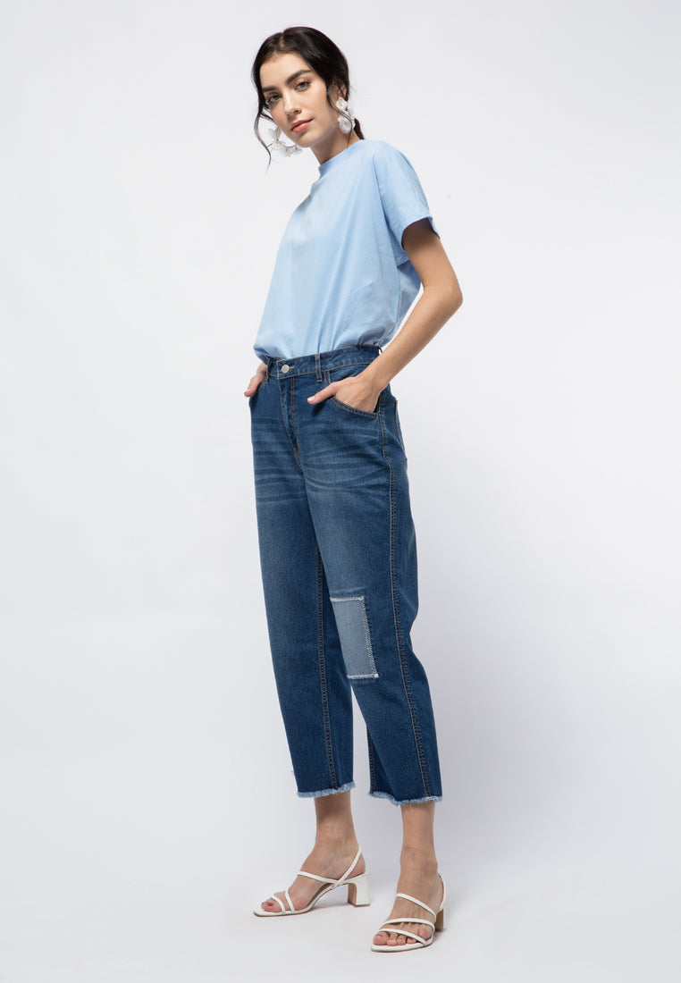 Patchwork Denim Pants
