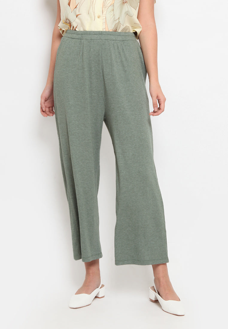 Cropped Elastic Pants