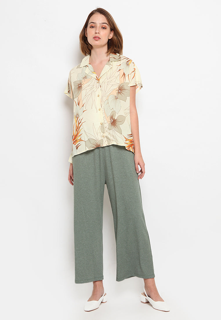 Cropped Elastic Pants