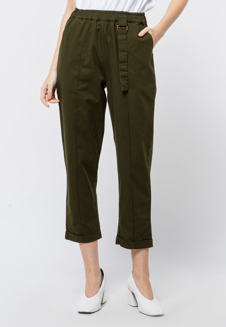 Buckle Belt Pants