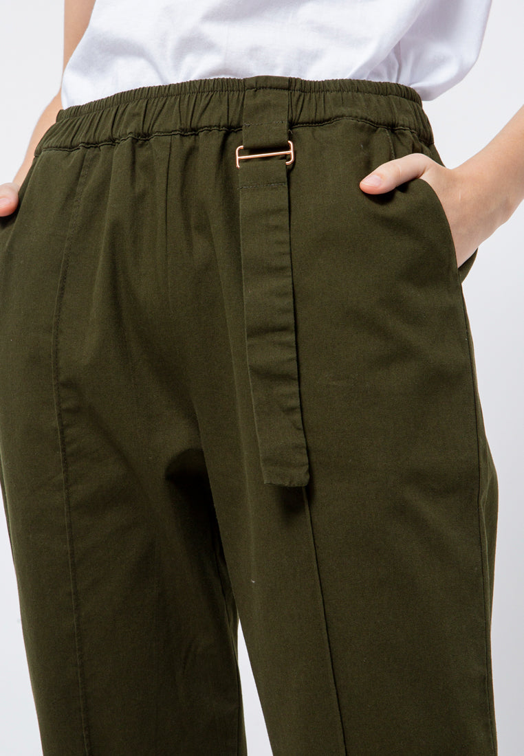 Buckle Belt Pants