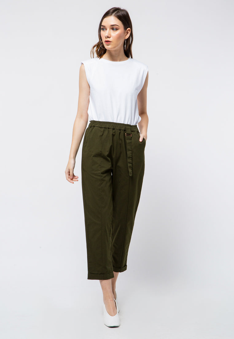 Buckle Belt Pants