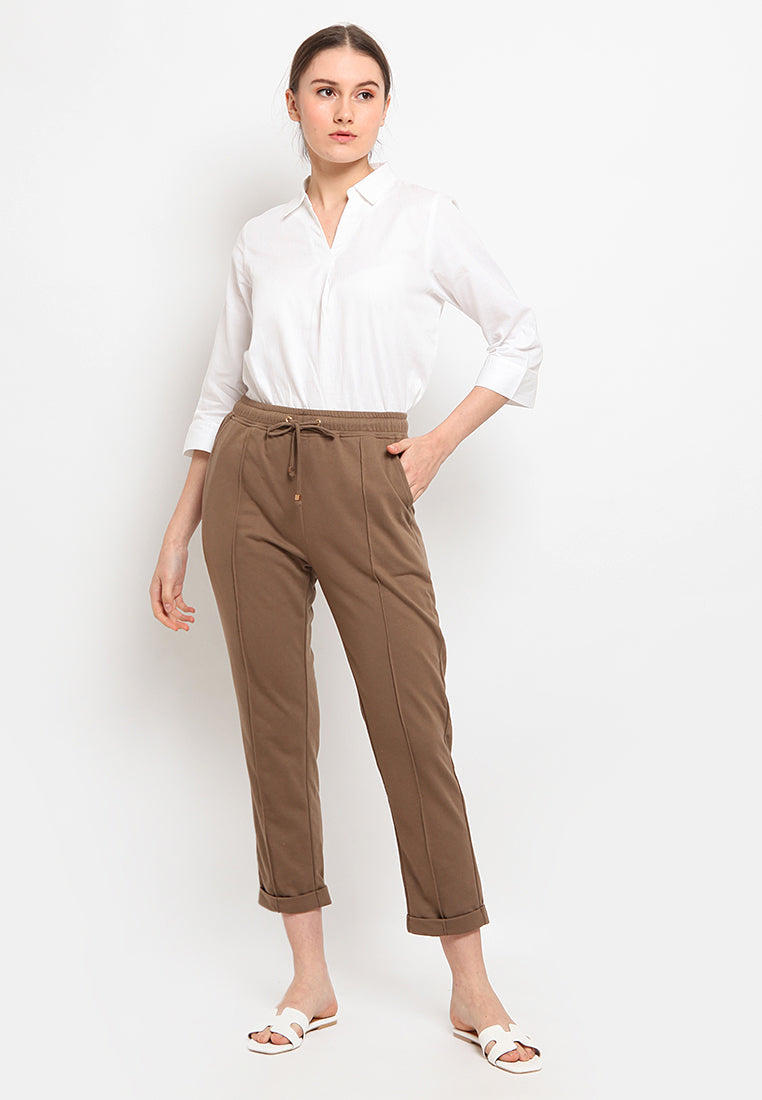 Crop Sweatpants with Drawstring