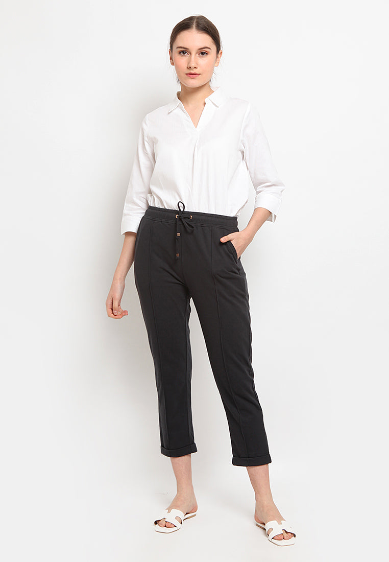 Crop Sweatpants with Drawstring
