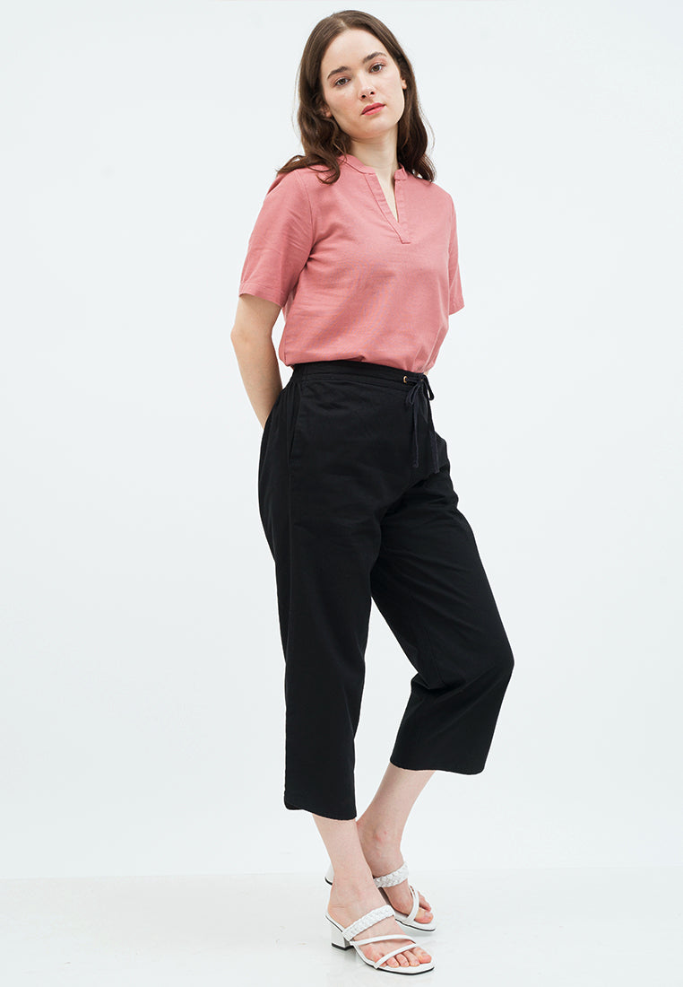 Long Pants with Drawstring Details