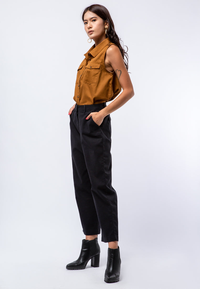 Highwaist Straight Ankle Pants