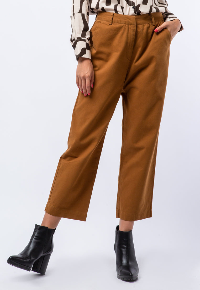 Highwaist Straight Ankle Pants