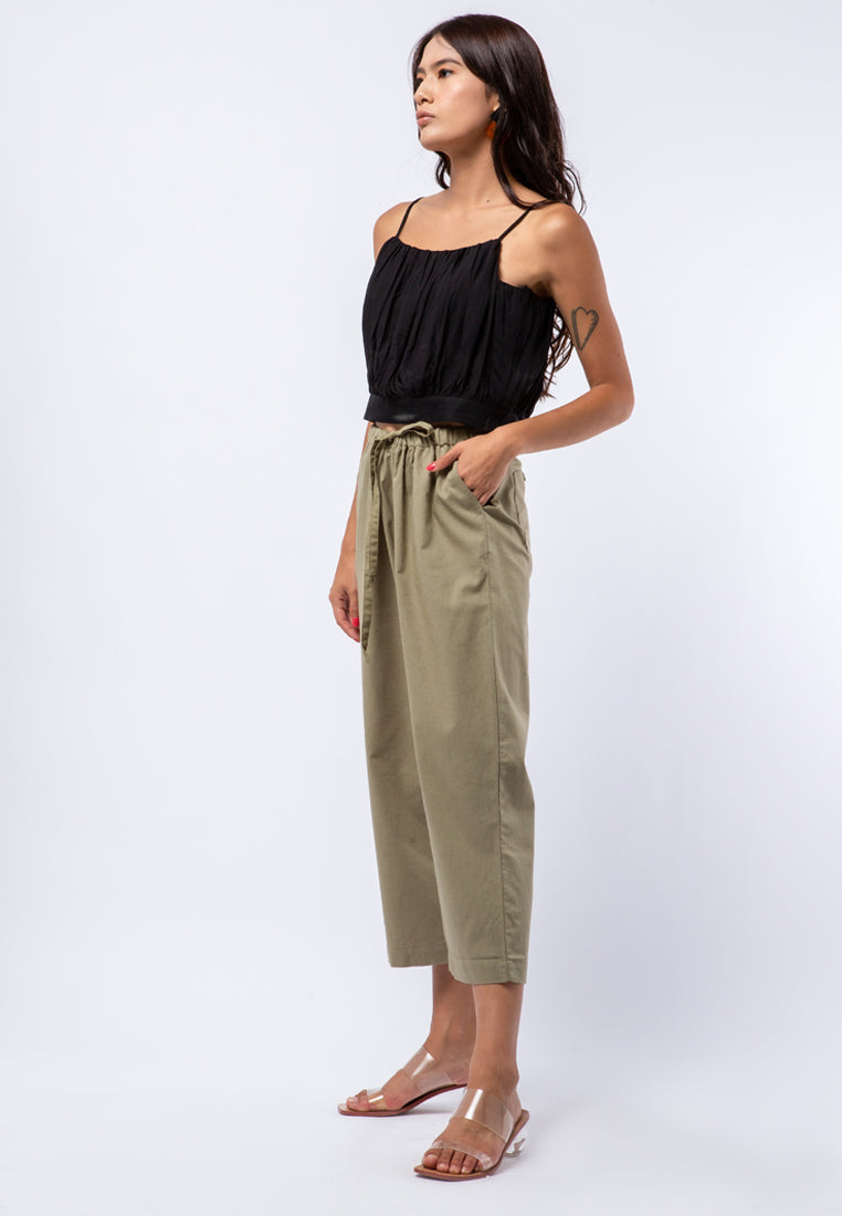 Highwaist Linen Blend Pants