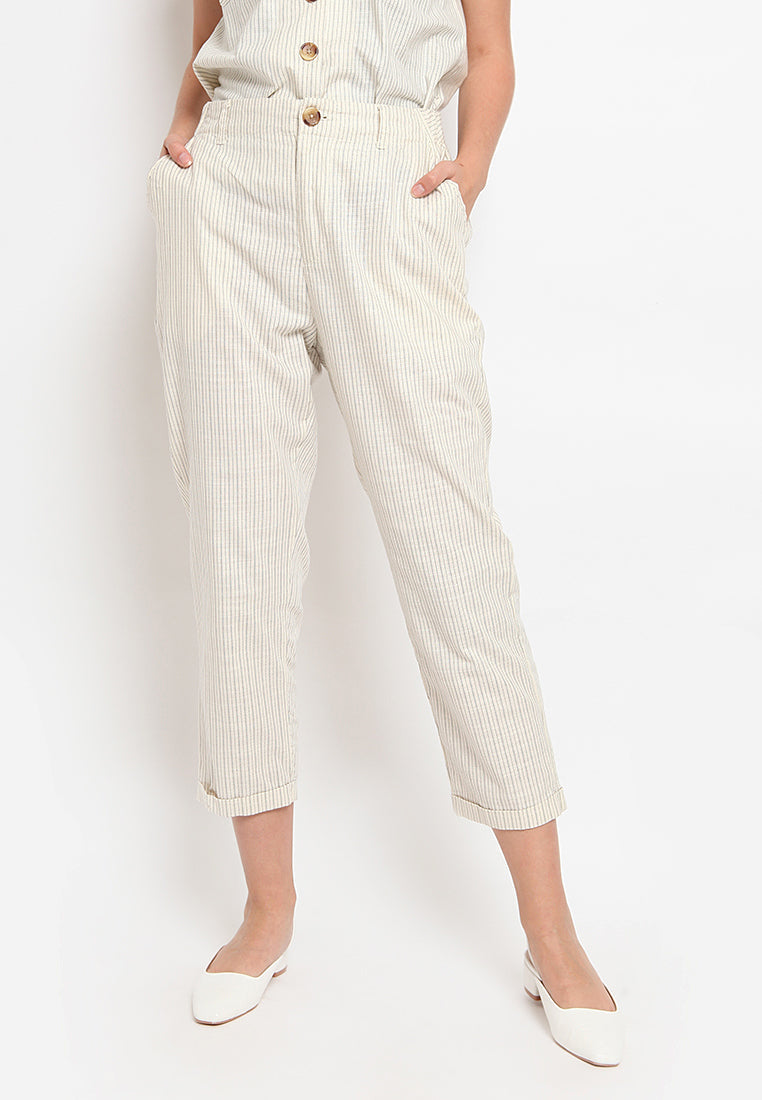 High Waist Printed Long Pants