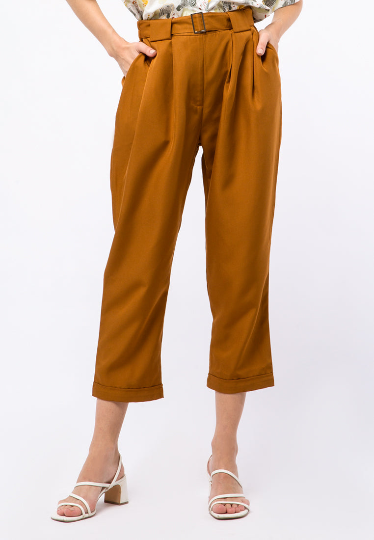 Highwaist Tapered Twill Pants