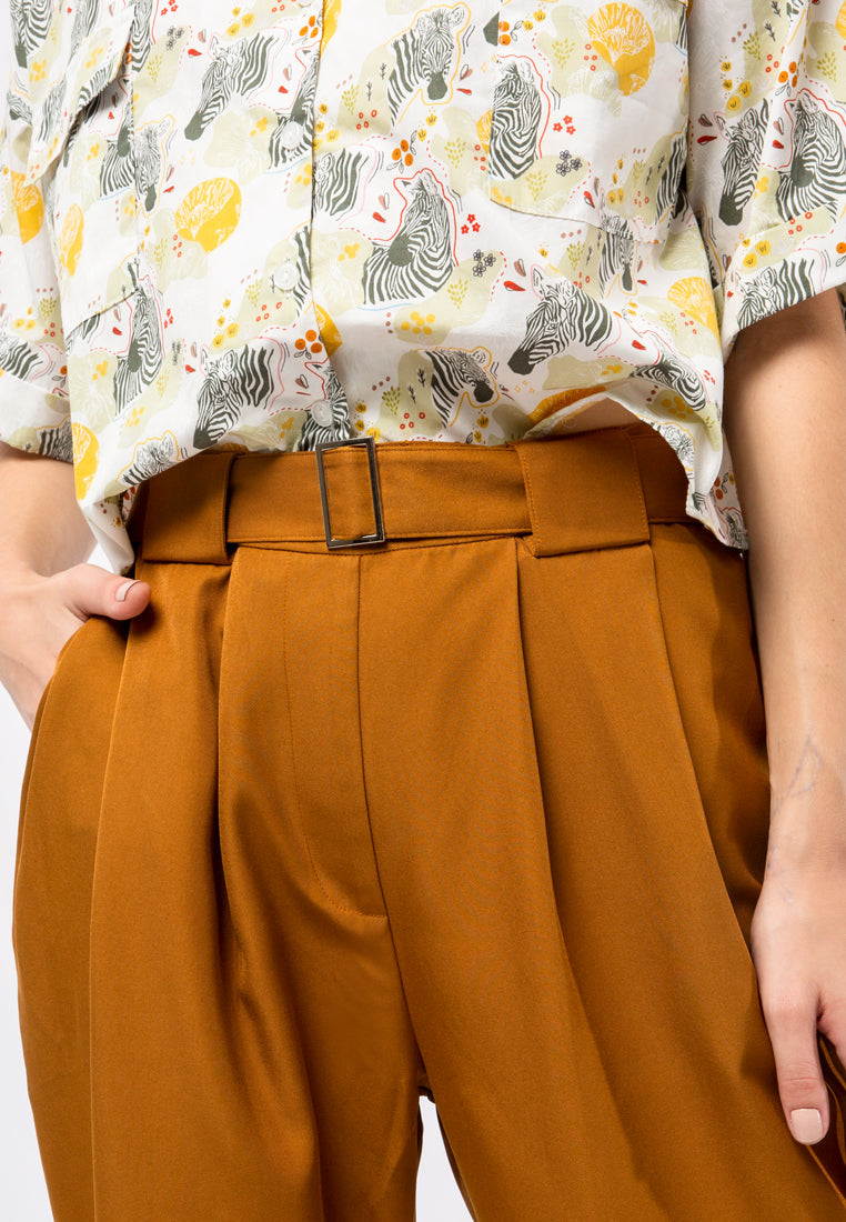 Highwaist Tapered Twill Pants