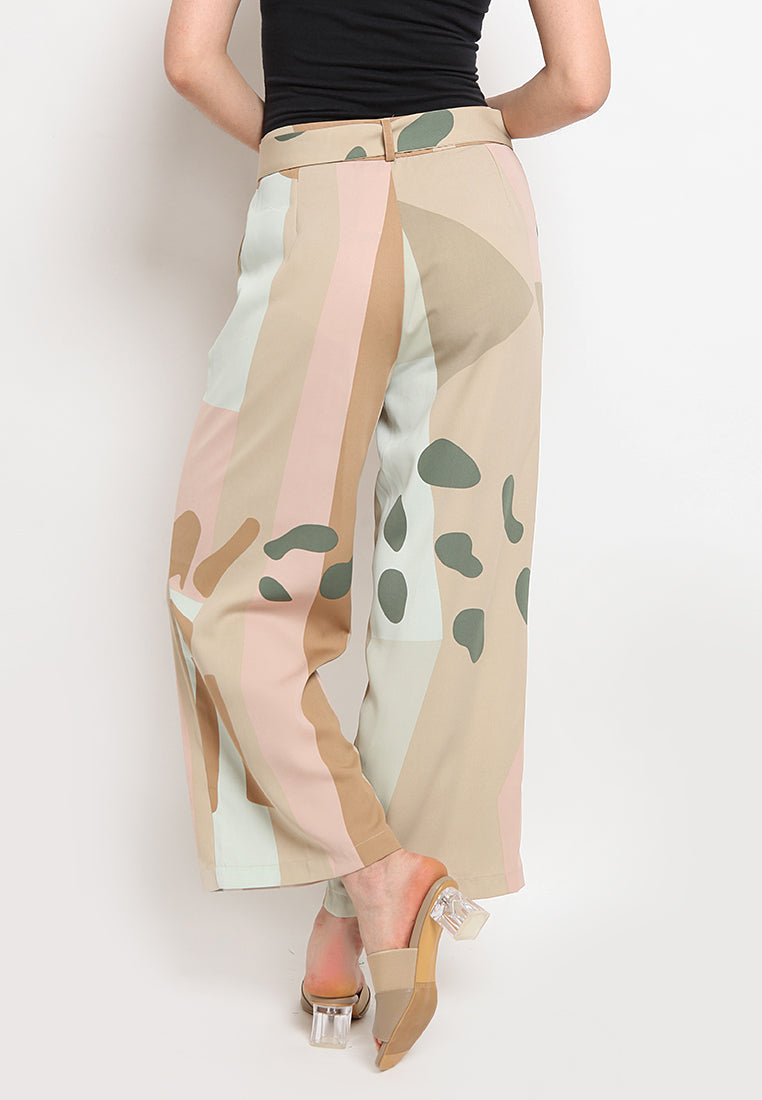 Printed Wide Leg Pants