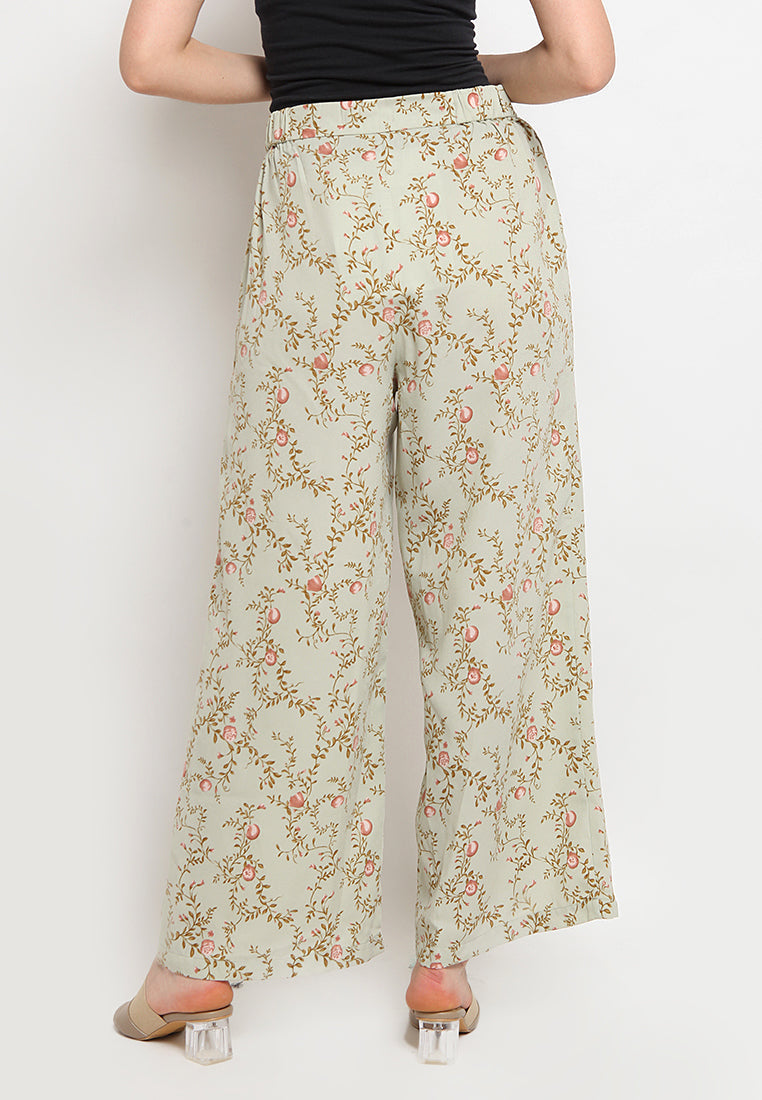Printed Wide Leg Pants
