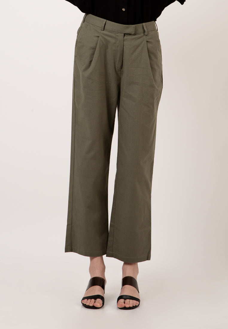 Dusty green highwaist pants