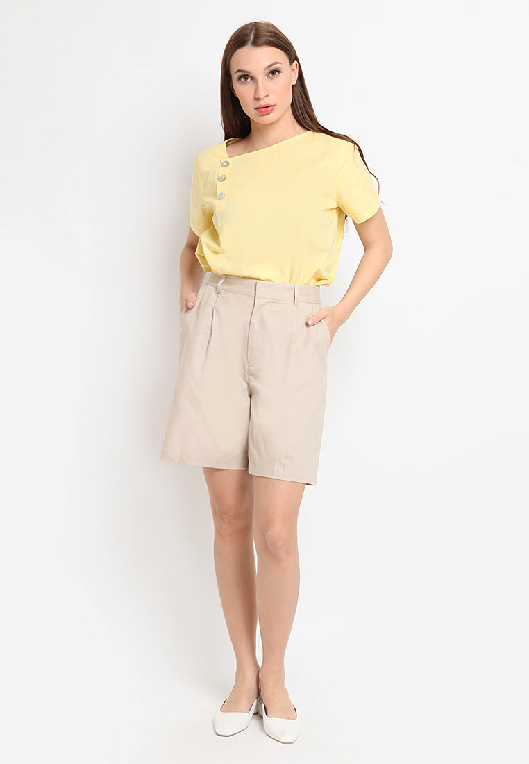 High Waist Bermuda Pants