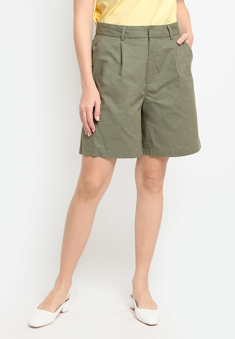 High Waist Bermuda Pants
