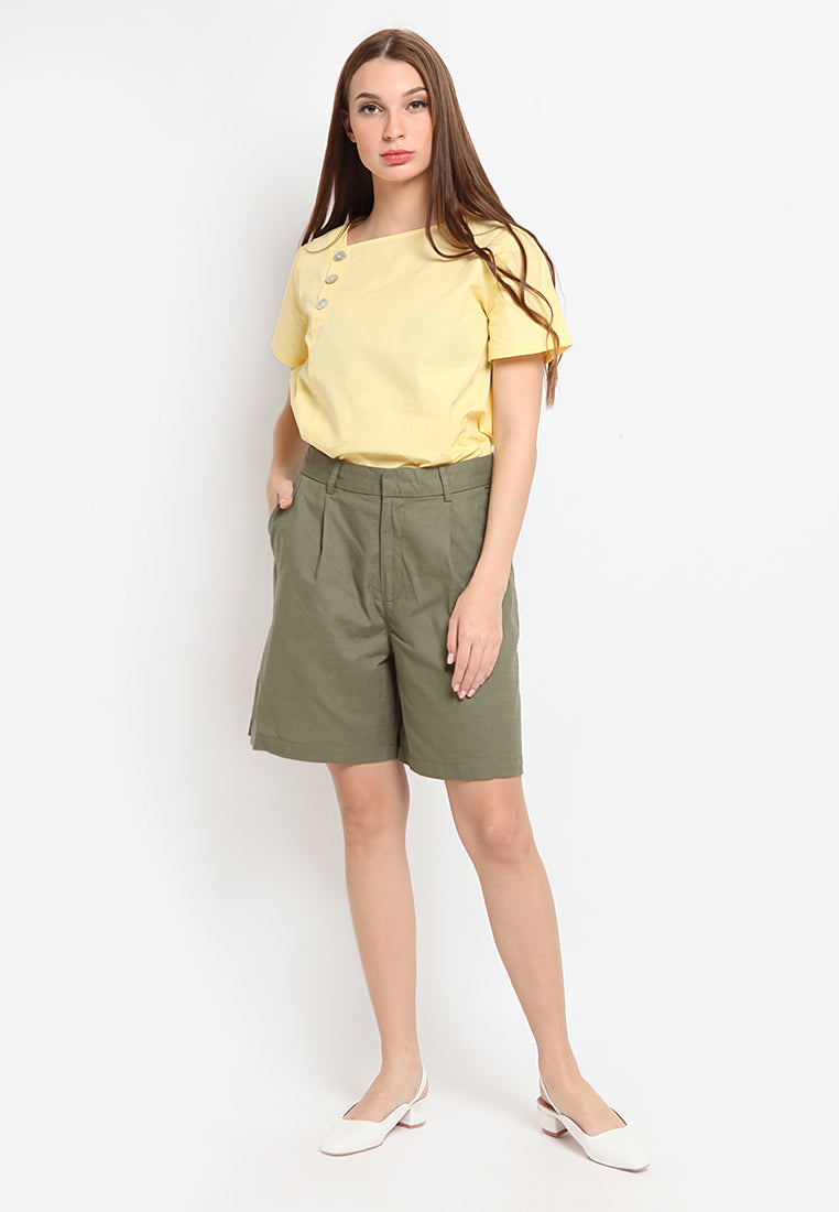 High Waist Bermuda Pants