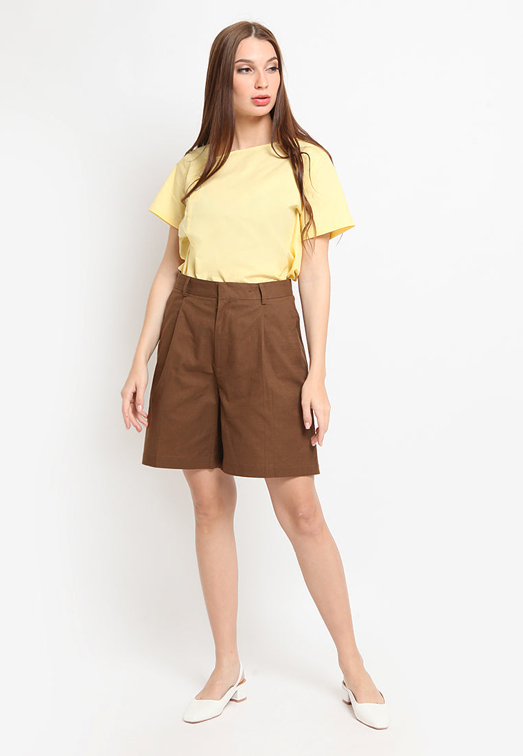 High Waist Bermuda Pants