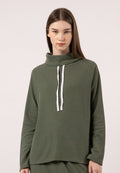 Loose Sweatshirt Cowl Neck