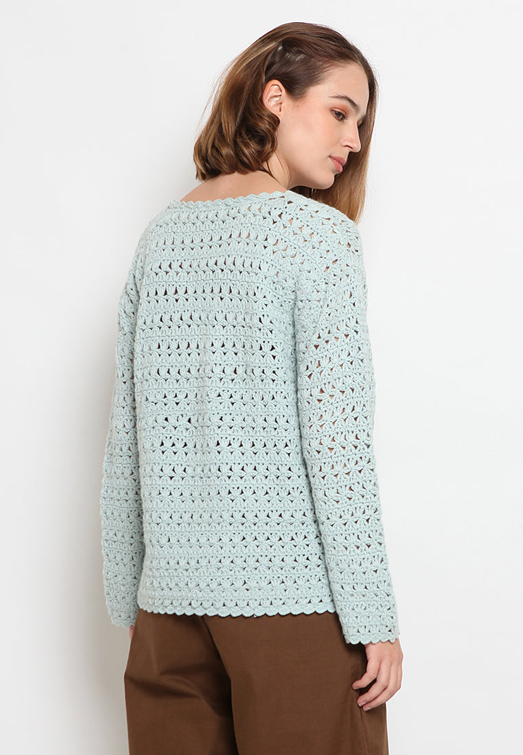 Long Sleeve Crochet Sweater