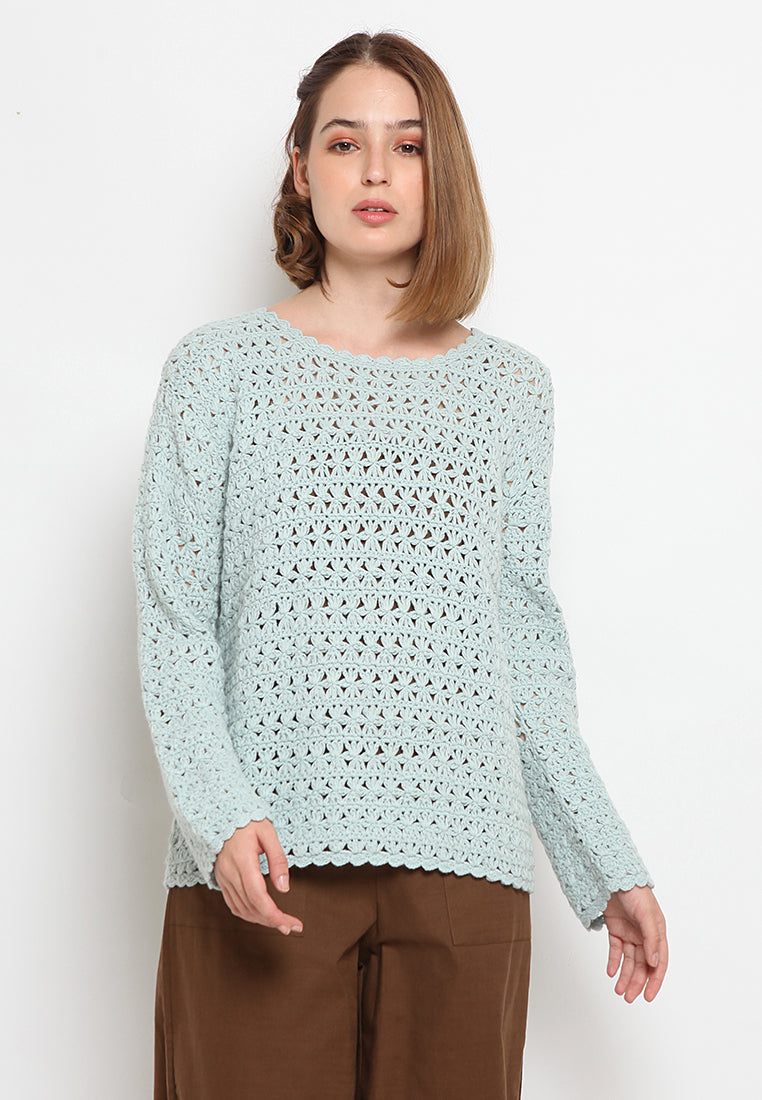 Long Sleeve Crochet Sweater